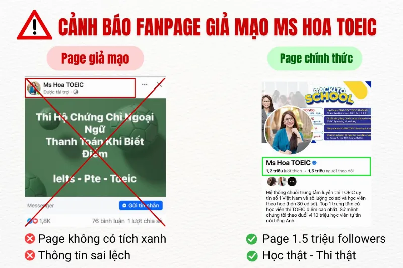 Cảnh báo lừa đảo tại Anh Ngữ MS Hoa