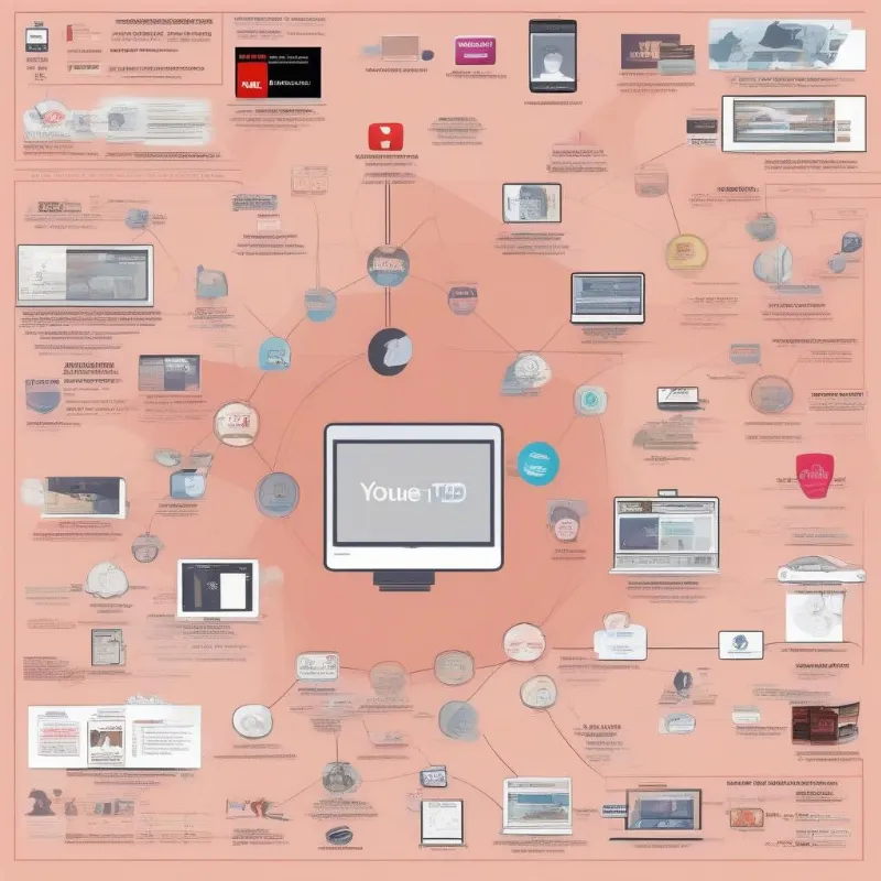 Illustration of YouTube revenue sources, including ads and sponsorships